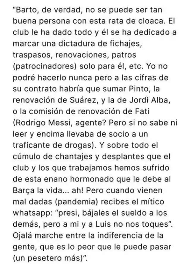 chats ofensivos contra Messi