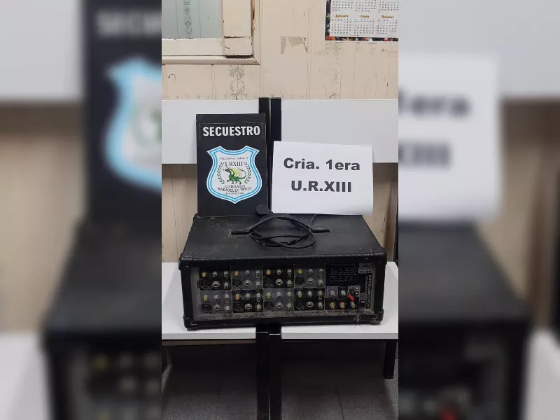 Recuperaron la consola de sonido