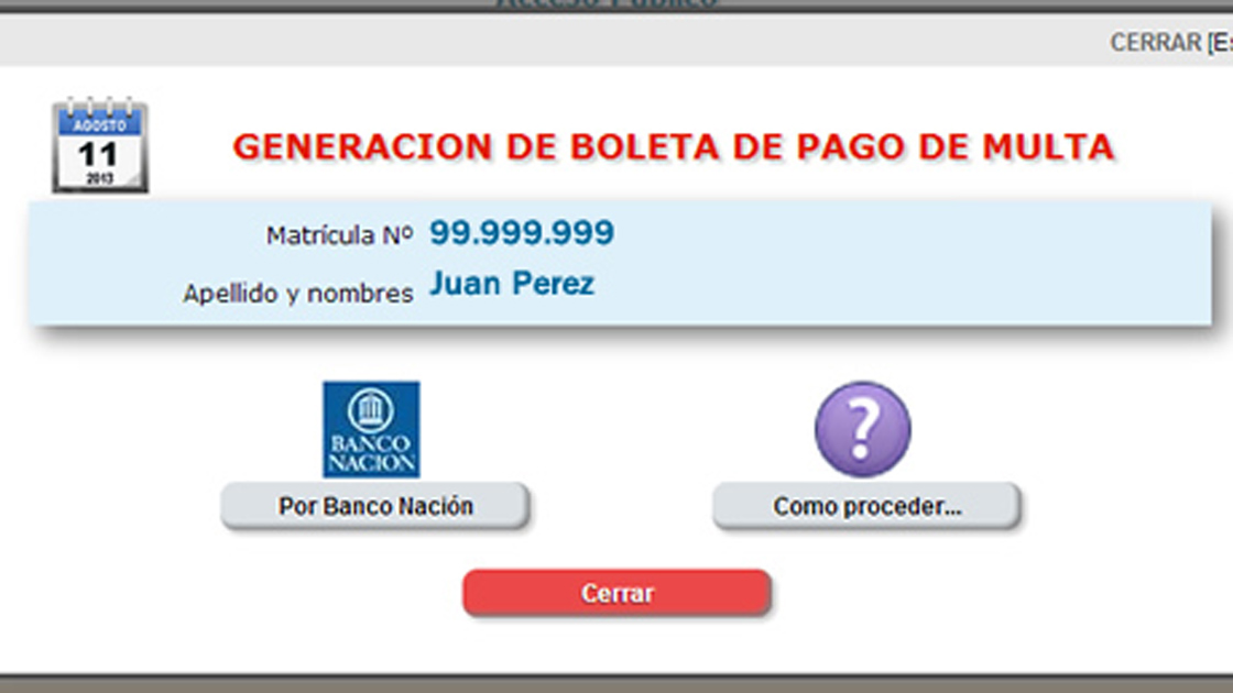 infraccion por no votar