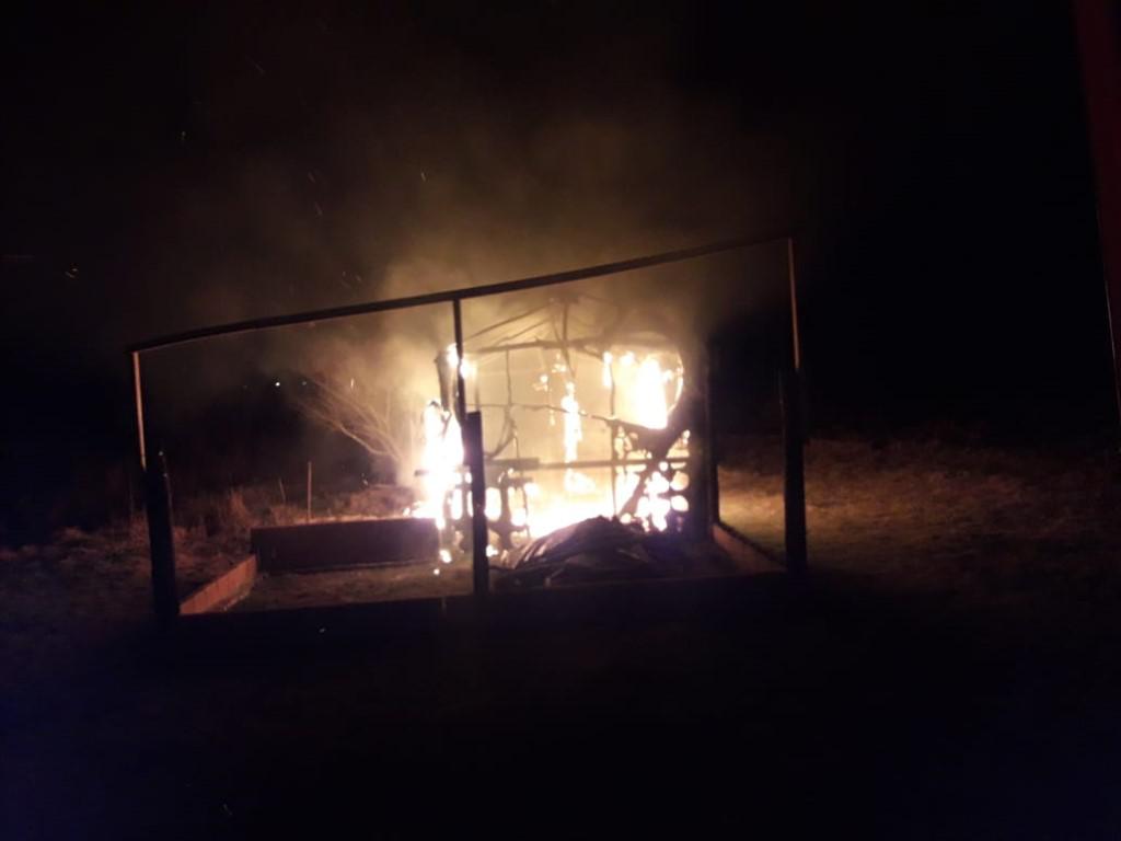 vivienda incendiada san cristóbal